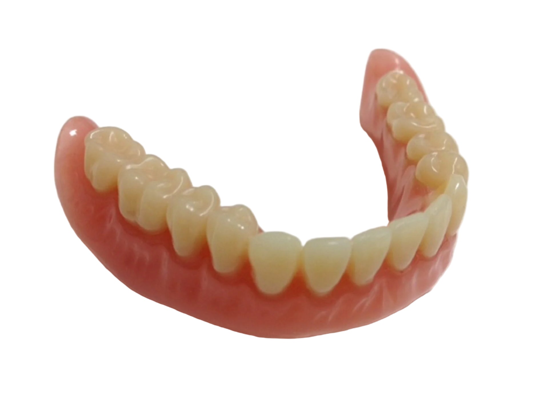 Lower acrylic denture – custom partial denture for missing bottom teeth, lightweight and durable design