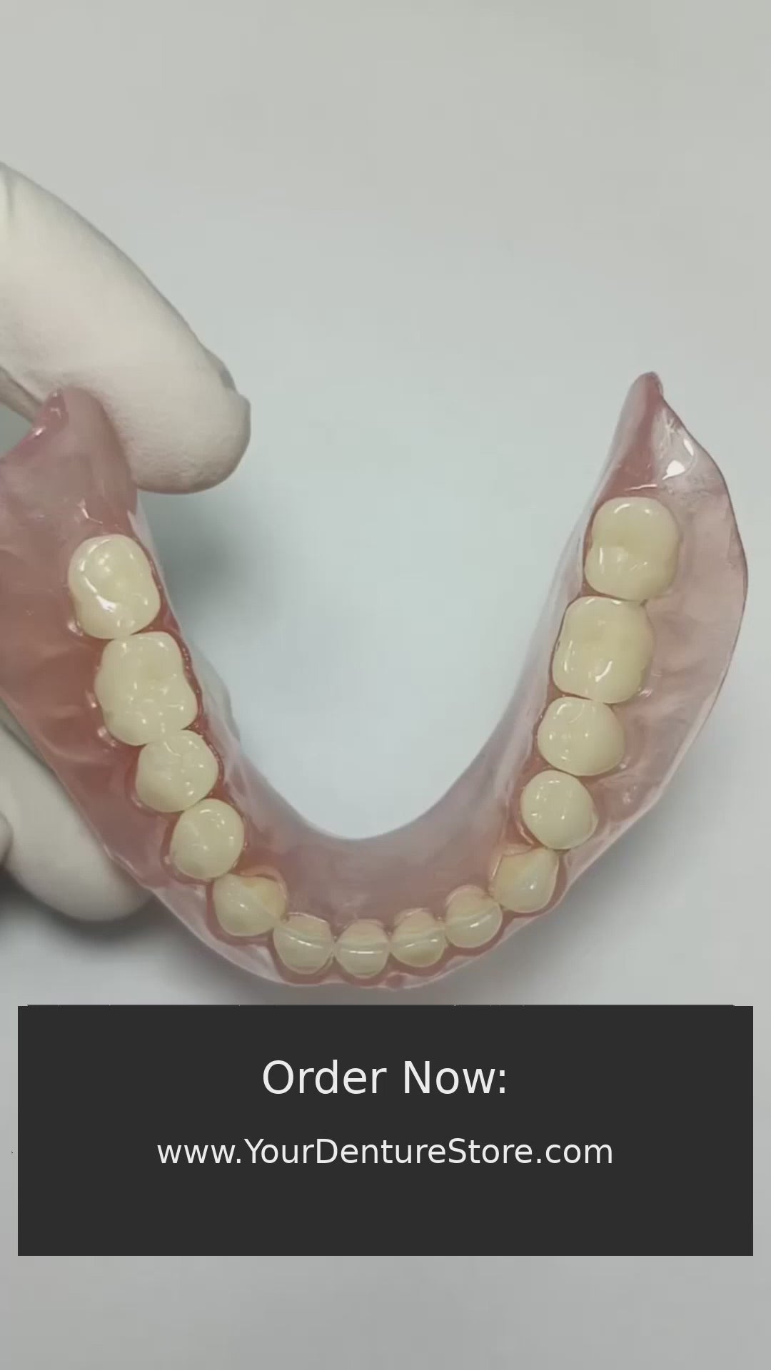Custom full arch ThermoPlas denture for natural smile and long-lasting use.